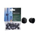 Juliana Greenhouse Black Hexagon Nut Cover Cap - Pack Of 20