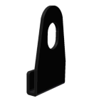 Greenhouse base J clip - Black - 6 pack