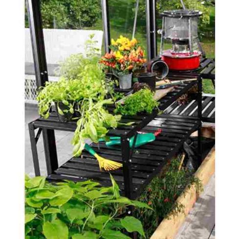 Vitavia Aluminum Staging 2 shelves - BLACK