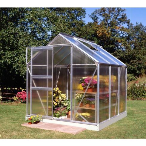 Popular Greenhouse Polycarbonate Silver 6' x 6'