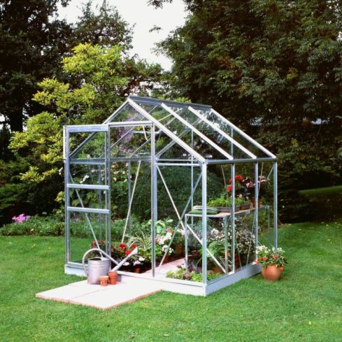 Popular Greenhouse Horticultural Glass Silver 6' x 6'