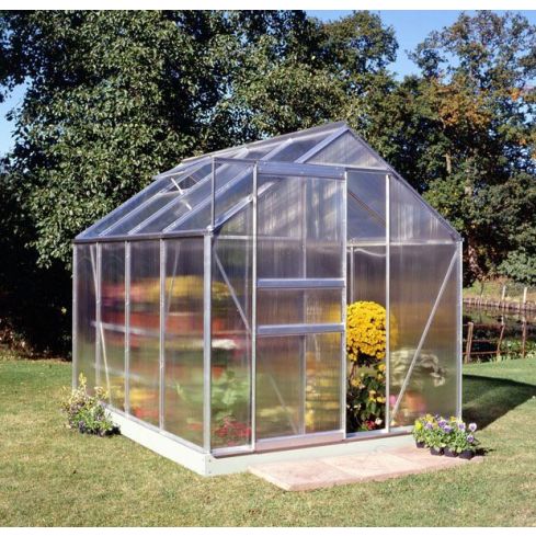 Popular Greenhouse Polycarbonate Silver 6' x 8'