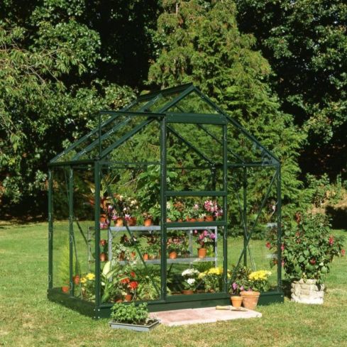 Popular Greenhouse Safety Glass Green 6' x 4'