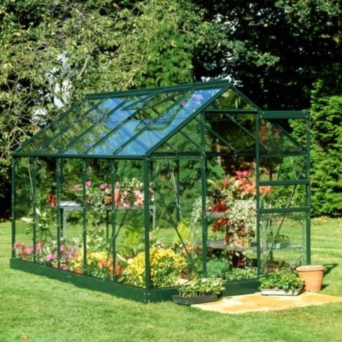 Popular Greenhouse Horticultural Glass Green 6' x 4'