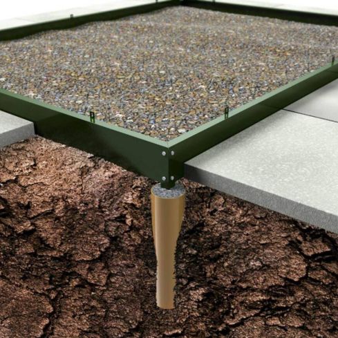 Popular Greenhouse Base Green 6' x 8'