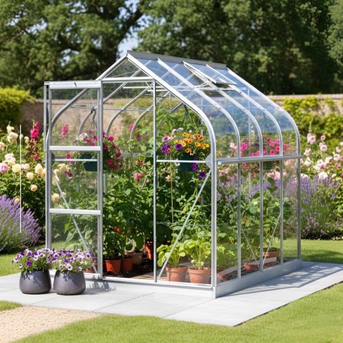 The Vitavia Orion 6ft x 8ft Silver Finish - Standard Glass