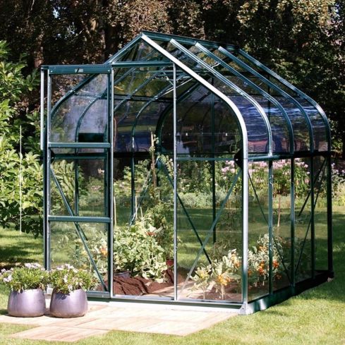The Vitavia Orion 6ft x 8ft Green Finish - Standard Glass