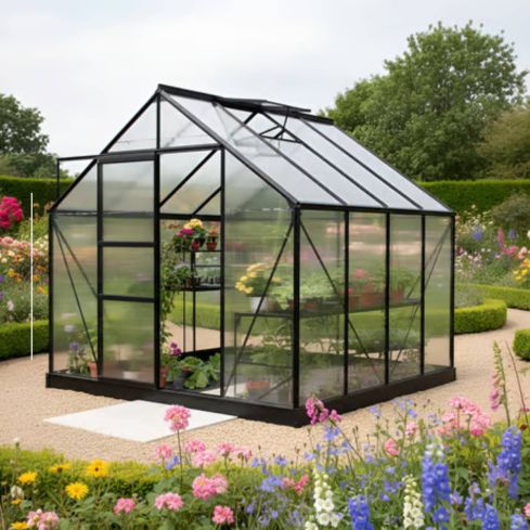 The Vitavia Neptune 8ft x 14ft Black With Safety Glass