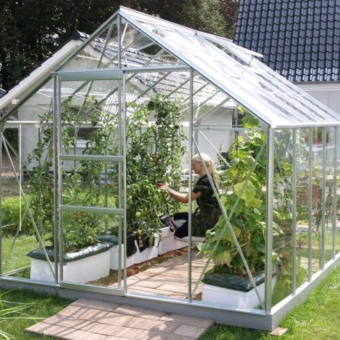 The Vitavia Neptune 8ft x 10ft Silver Finish - Toughened Glass**